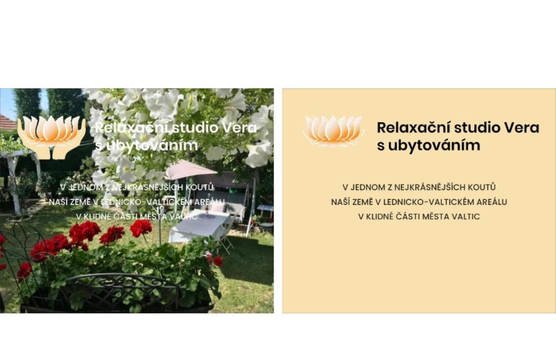 Relaxační studio VERA s UBYTOVÁNÍM Valtice Exterior foto